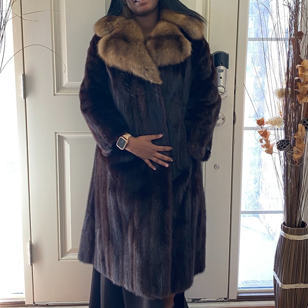 Full Length Mink With Fur Collar